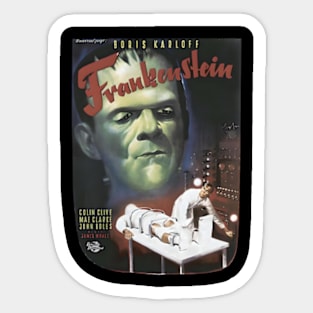 Frankenstein (1931) German Movie Poster Sticker